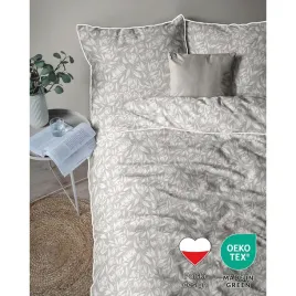 posciel-z-perkalu-160-x-200-cm-lame-percale-biale-kwiaty-bezowa