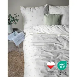 posciel-z-perkalu-160-x-200-cm-lame-percale-kwiatki-biala