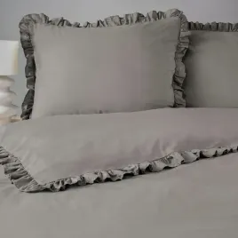 posciel-bawelniana-z-falbana-220-x-200-cm-pure-collection-ciemnoszara