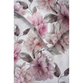 posciel-z-perkalu-160-x-200-cm-lame-percale-rozowe-kwiaty