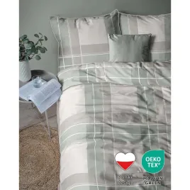 posciel-z-perkalu-220-x-200-cm-lame-percale-geometria-zielona