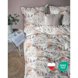 posciel-z-perkalu-160-x-200-cm-lame-percale-bezowe-kwiaty
