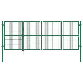 furtka-ogrodzeniowa-z-stali-malowanej-proszkowo-zielona-350x120-cm