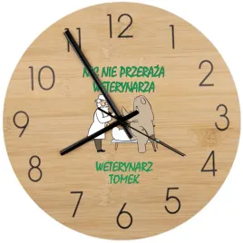 bambusowy-zegar-scienny-nadruk-uv-smieszny-prezent-dla-weterynarza-imie