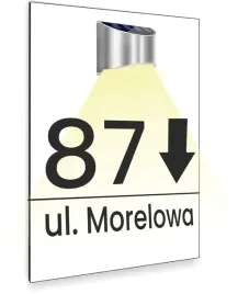 biala-tabliczka-lampka-solarna-adresowa-numer-domu-nierdzewna-dibond-30x20