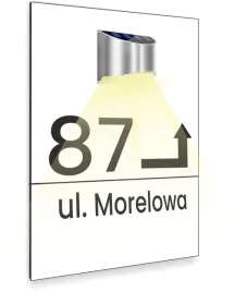 biala-tabliczka-podswietlana-adresowa-ze-strzalka-nierdzewna-dibond-30x20