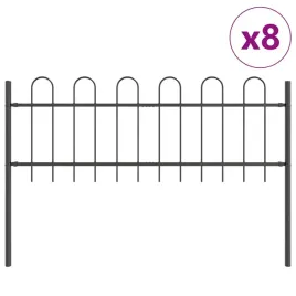 ogrodzenie-ogrodowe-szary-13-6-x-0-6-m-stal-malowana-proszkowo