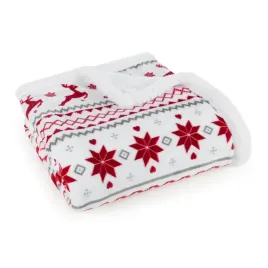 miekki-koc-150x200-bialy-czerwony-swiateczny-puszysty-flano-gruby