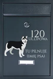 metalowa-skrzynka-na-listy-pocztowaz-nadrukiem-uwaga-pies-husky-twoj-adres