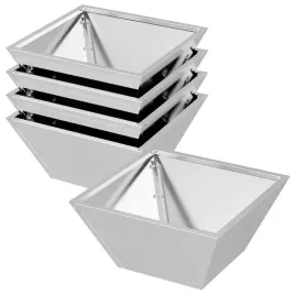 donica-ogrodowa-5-pcs-srebrny-35-x-35-x-15-cm-stal-nierdzewna