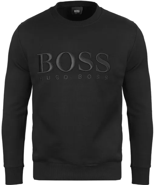 HUGO BOSS BLUZA MĘSKA CZARNA HAFT ORGANIC COTTON BLACK NA PREZENT / M