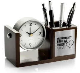 personalizowany-zegar-z-organizerem-na-biurko-grawerowany-prezent-dla-brata