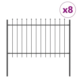 ogrodzenie-ogrodowe-szary-13-6-x-1-2-m-stal-malowana-proszkowo
