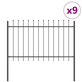ogrodzenie-ogrodowe-szary-15-3-x-1-m-stal-malowana-proszkowo