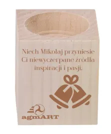 swiecznik-drewniany-grawer-logo-tekst-prezent-swiateczne-personalizacja