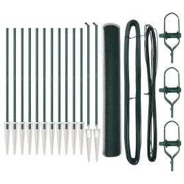 ogrodzenie-z-slupkami-zielony-1-x-25-m-stal-pokryta-pcv