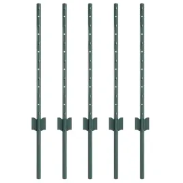 slupki-ogrodzeniowe-5-pcs-zielony-60-cm-stal