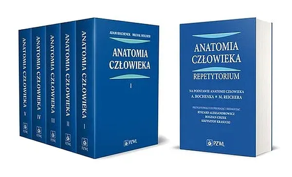 ANATOMIA CZŁOWIEKA 1-5 PLUS REPETYTORIUM - Bochenek Adam, Reicher Michał, Aleksandrowicz Ryszard, Ciszek Bogdan, Krasucki Krzysztof