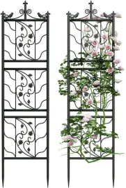unho-kratka-ogrodowa-195x50-cm-2-szt-metal-czarna-do-roslin-ozdobna