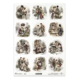 papier-ryzowy-do-decoupage-a4-vintage-dzieci-zima-r2860