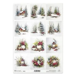 papier-ryzowy-do-decoupage-a4-zima-las-lampa-r2858-itd-collection