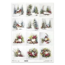 papier-ryzowy-do-decoupage-a3-zima-snieg-las-r1699l-itd-collection