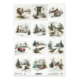 papier-ryzowy-do-decoupage-a4-dom-zima-auto-r2861-itd-collection