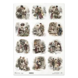 papier-ryzowy-do-decoupage-a3-vintage-dzieci-zima-r1701l