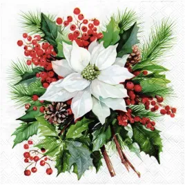 serwetka-do-decoupage-33x33cm-poinsettia-bouquet-bukiet-poinsecji-1szt