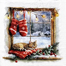 serwetka-do-decoupage-33x33cm-winter-window-kot-przy-oknie-1szt