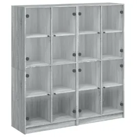 biblioteczka-z-drzwiczkami-szary-dab-sonoma-136x37x142-cm