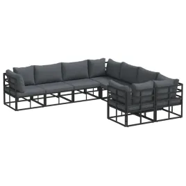 zestaw-sof-na-ogrod-z-poduszka-8-pcs-czarny-aluminium