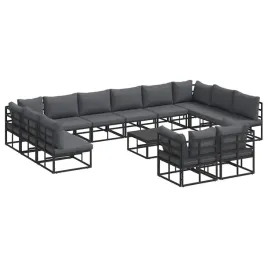 zestaw-sof-na-ogrod-z-poduszka-13-pcs-czarny-aluminium