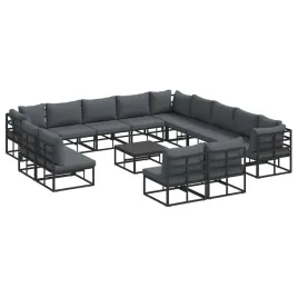 zestaw-sof-na-ogrod-z-poduszka-14-pcs-czarny-aluminium