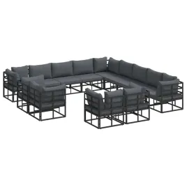 zestaw-sof-na-ogrod-z-poduszka-13-pcs-czarny-aluminium