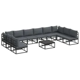 zestaw-sof-na-ogrod-z-poduszka-11-pcs-czarny-aluminium