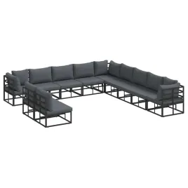 zestaw-sof-na-ogrod-z-poduszka-11-pcs-czarny-aluminium