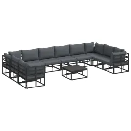 zestaw-sof-na-ogrod-z-poduszka-11-pcs-czarny-aluminium