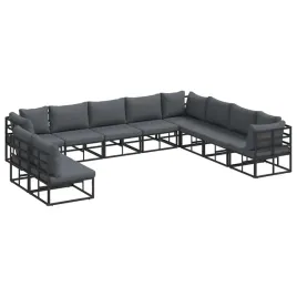 zestaw-sof-na-ogrod-z-poduszka-10-pcs-czarny-aluminium