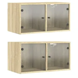 szafki-wiszace-2-szt-szklane-drzwi-dab-sonoma-685x37x35-cm