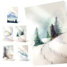 kartki-unicef-swiateczne-10-sztuk-sniezne-sceny-piekne-ilustracje