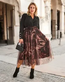royalfashion-damska-dwuwarstwowa-spodnica-midi-plus-size-art15753-brazowe-r-uniwersalny