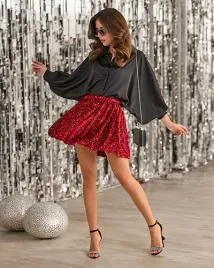 royalfashion-krotka-spodnica-damska-z-cekinami-art1432-bordo-r-uniwersalny