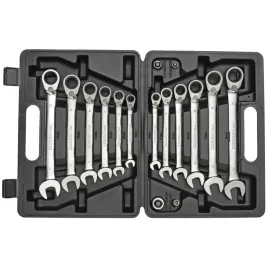 gedore-red-ratchet-spanner-set-metric-16-pieces