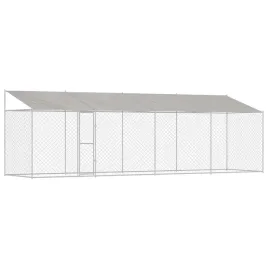 klatka-dla-psa-srebrny-800-x-200-x-256-cm-stal-galwanizowana