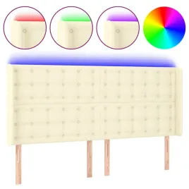 zaglowek-do-lozka-z-led-kremowy-147x16x118-128cm-sztuczna-skora