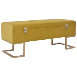lawka-ze-schowkiem-105-cm-musztardowa-aksamitna
