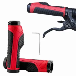 gripy-rowerowe-raczki-ergonomiczne-chwyty-222mm-wygodne-czerwone-rockbros