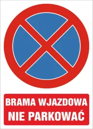 tabliczka-tablica-pcv-szyld-brama-wjazdowa-nie-parkowac-25x35cm
