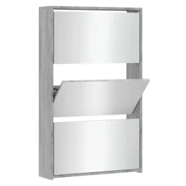 szafka-na-buty-lustro-i-3-szuflady-szary-dab-63x17x1025-cm